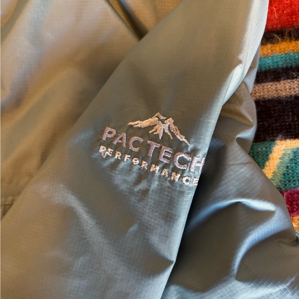 Gray/Blue Pactech Rain Jacket - image 4